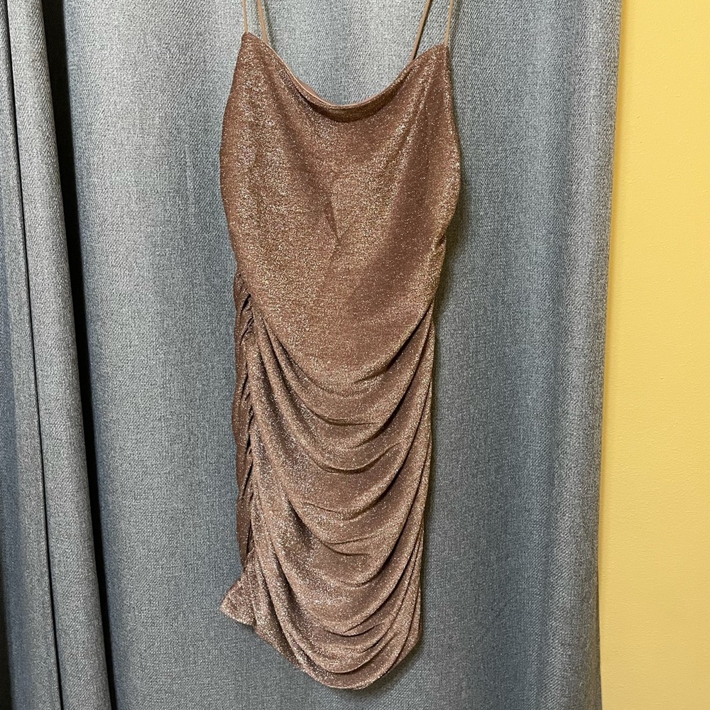 Sparkle ruched dress